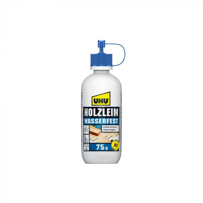 UHU Holzleim wasserfest D3, lösemittelfrei, 75 g Flasche UHU Holzleim wasserfest D3, lösemittelfrei, 75 g Flasche