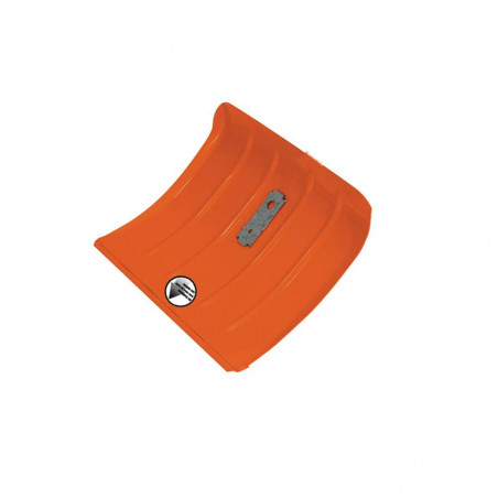Schneeschieber ALU -orange, ohne Stiel, mit Stahlkante