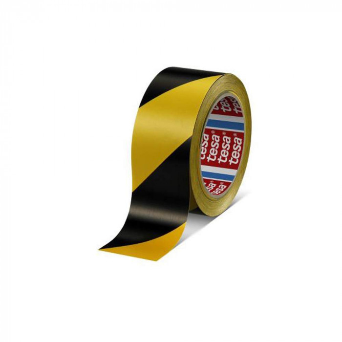 TESA Markierungsband  33m x 50mm schwarz/gelb