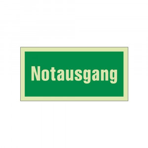 Rettungszeichen "Notausgang " grün / weiss