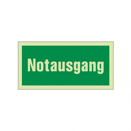 Rettungszeichen "Notausgang " grün / weiss