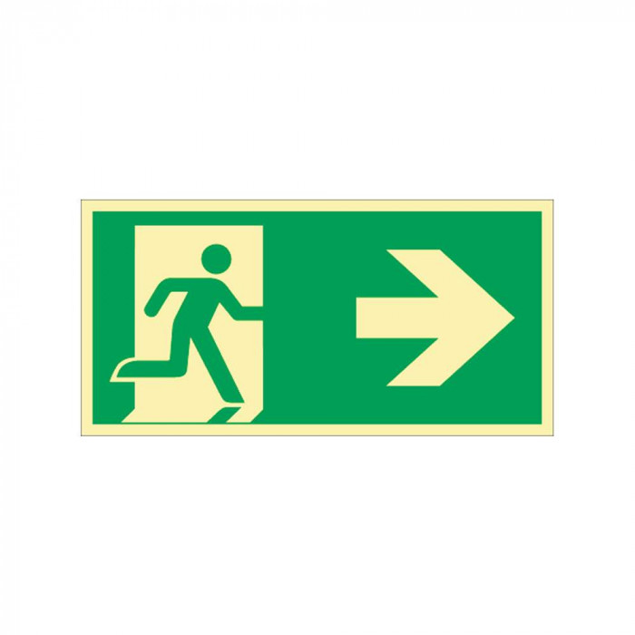 Rettungszeichen "Fluchtweg nach Rechts"