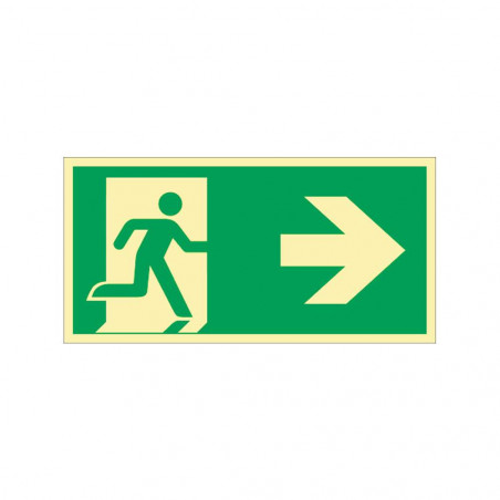 Rettungszeichen "Fluchtweg nach Rechts"