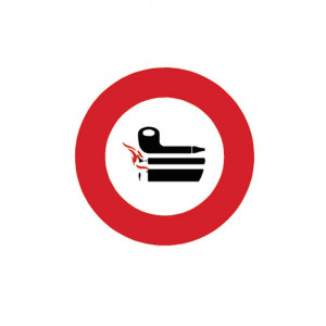 Tafel "Rauchverbot" nicht reflektierend 20cm