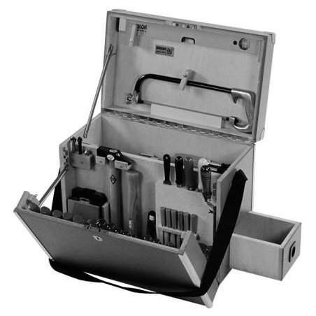 Werkzeugkiste Monteure gefüllt