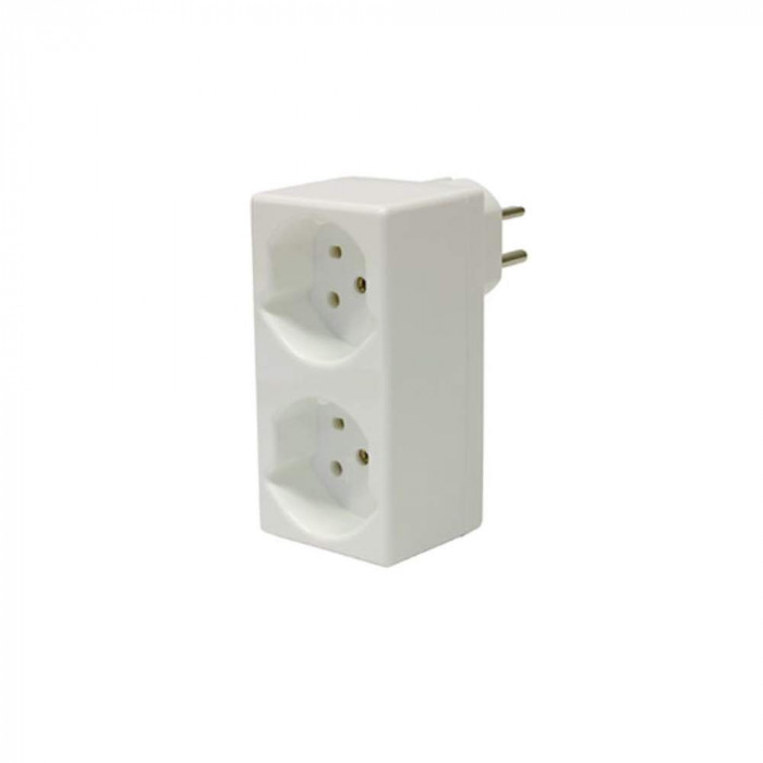 Abzweig-Stecker weiss 2 x T15 380V