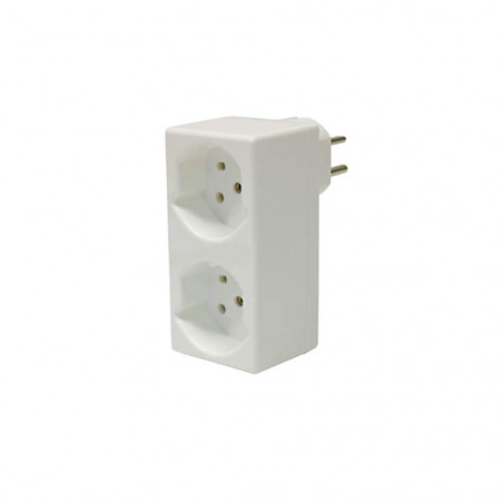 Abzweig-Stecker weiss 2 x T15 380V