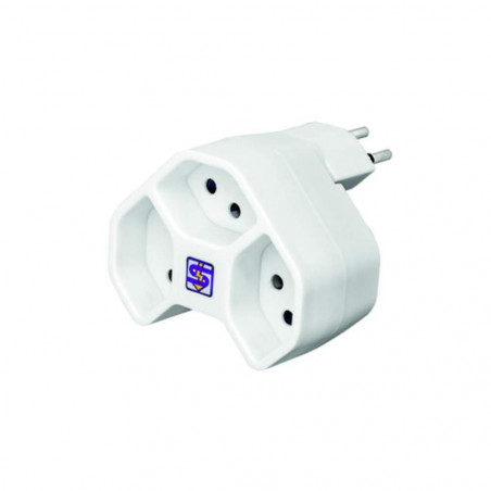 Mehrfachadapter MANTA 3xT13 drehbar 320° weiss