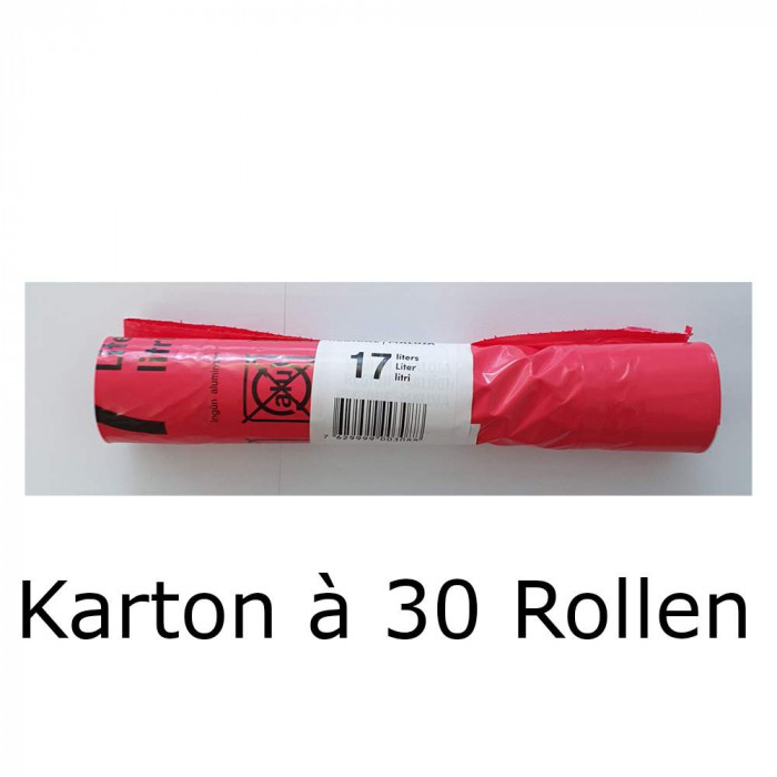 ABVO Kehrichtsäcke rot inkl. Gebühr - KARTON ABVO Kehrichtsäcke rot inkl. Gebühr - KARTON
