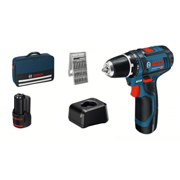 Bosch Akku-Bohrschrauber  GSR 12V-15 SET