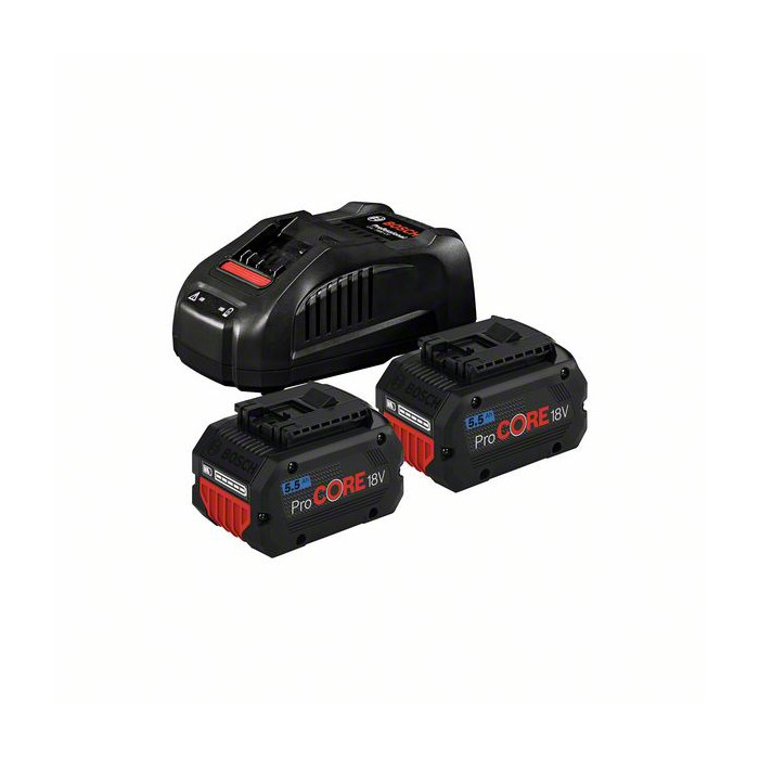 BOSCH Starter-Set Batterie 2 x ProCORE 18V 5.5Ah + GAL 1880 CV