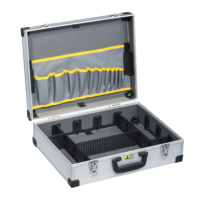 Werkzeugkoffer Aluminium 44.50x35.5x14.5 cm silber