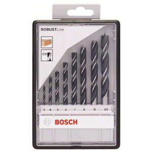 Bosch Bit-Holzbohrer Set 3-10mm RobustLine 8 tlg.