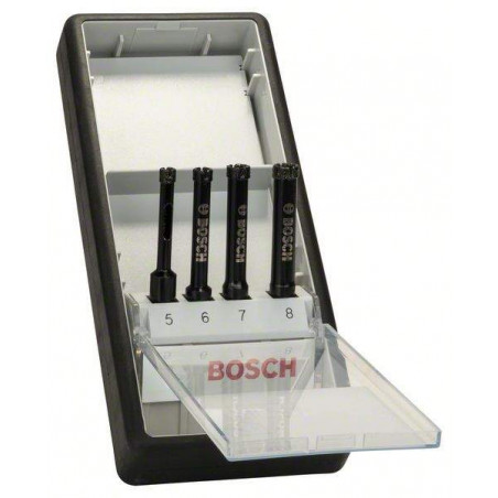 Bosch Diamant-Keramikbohrer-Set / 5,6,7,8,mm / Schaft 8mm  4tlg.